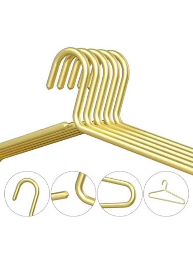 fantasize 10 Pieces Matte Gold Aluminum Hangers, 17" Premium Non-Slip Suit Hangers - Heavy Duty Luxury Closet Organizer for Jackets, Dresses, Coats - Image 4
